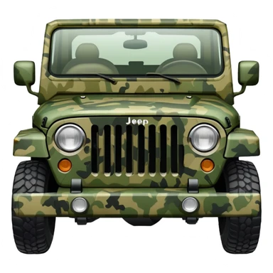 military jeep vehicle with camouflage pattern sticker