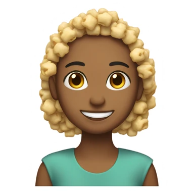 a alíen with popcorns sticker