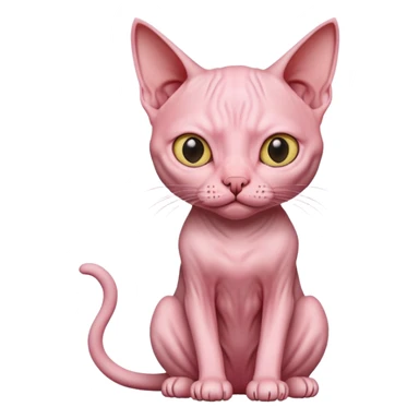 Hairless cat sitting sticker