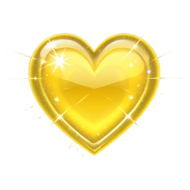 yellow heart with a sparkle trail sticker