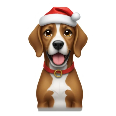 Dog with santa had sticker