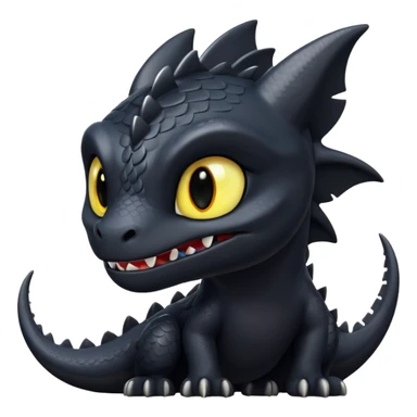 Night fury from how to train your dragon sticker