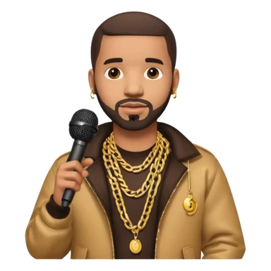 drake with microphone sticker