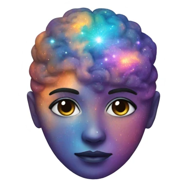 artist with palette + galaxy brain sticker