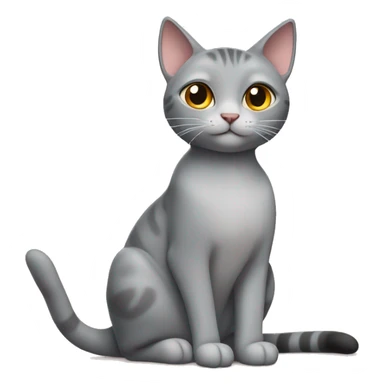 Two grey cats, one is a house cat and the other one is a oriental cat sticker