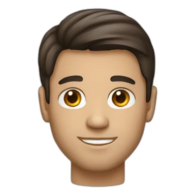 Brunette man laptop sticker