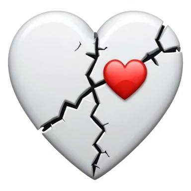 Black broken heart sticker