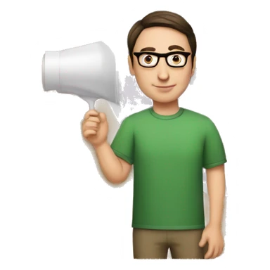 Leonard from big Bang theory with sign that says sarcasm sticker