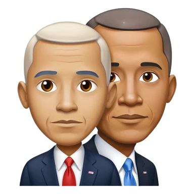 Obama and trump sticker