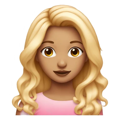 pink into blonde ombre heart sticker