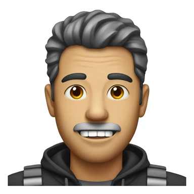  man with zipper mouth  sticker