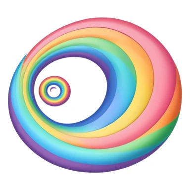 whimsical swirling rainbow dream sticker
