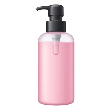 light pink shampoo bottle sticker