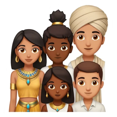 5 best friends, 1 Egyptian man, 1 indian girl 1 persian girl 1 moroccan boy 1 black boy sticker