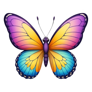 Butterfly fluttering sticker