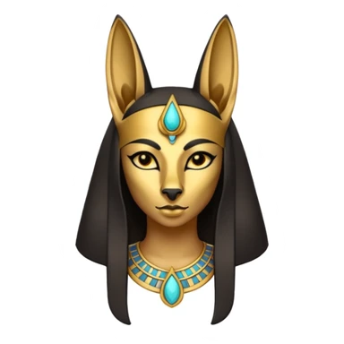  setting posed young feminine Anubis  sticker