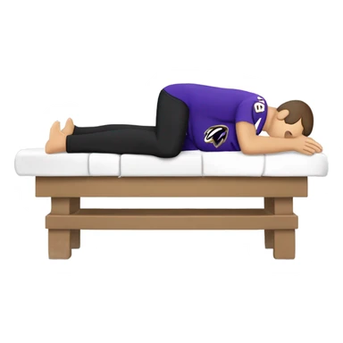 Baltimore Ravens Justin Tucker getting massage sticker