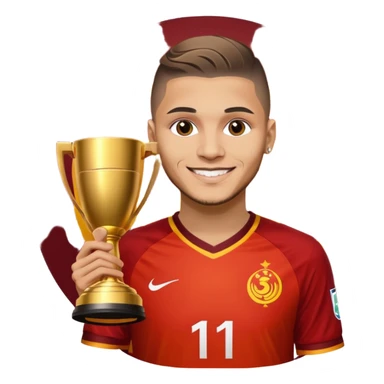 galatasaray jersey mauro icardi lifting UCL cup sticker