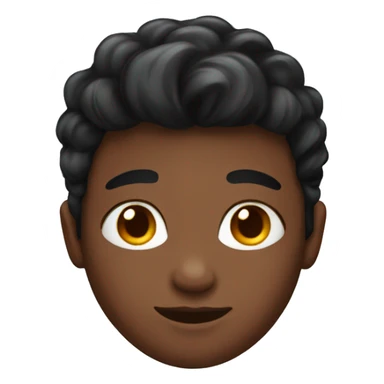 boy with black and red girl hair sticker