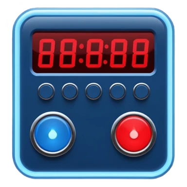 electronic timer board blue (#00A3E0) and red (#F9423A) sticker