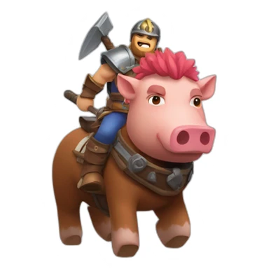 clash royale hog rider sticker