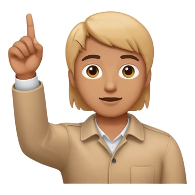 a person pointing smartphone upwards sticker