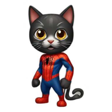 cat spiderman sticker