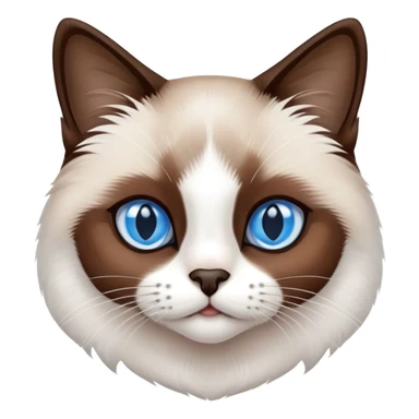 Snowshoe cat blue eyes  sticker