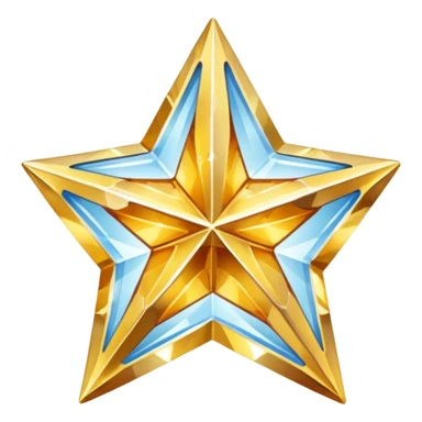 carved crystal star a shining "$" symbol sticker