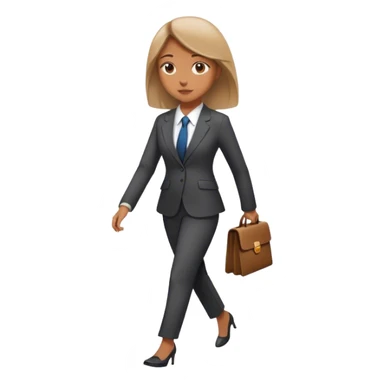 Girl going to work sticker