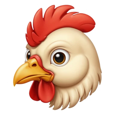 A chicken head that looks retarded sticker