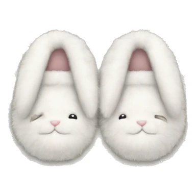 fluffy bunny slippers sticker