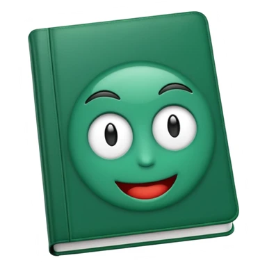 emoji green book without face sticker