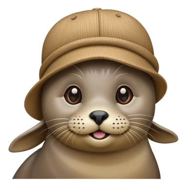 Seal with a hat sticker