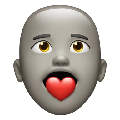 Kissing face with heart necklace  sticker