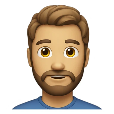 A person with a beard and attractive facial features sticker