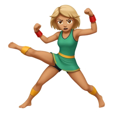 Woman angry kicking sticker
