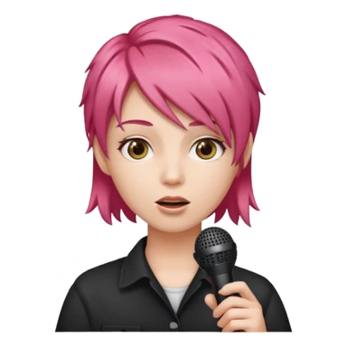 strawberry be hand the mic sticker