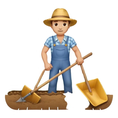 man plowing a field sticker