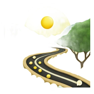 "Lemon Path"
Description: A road leading to the sun, stylized as a lemon. The road is framed by tea leaves. sticker