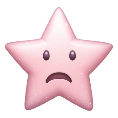 pale pink star sparkle sticker