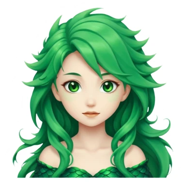 Anime Green DragonGirl She/Her sticker