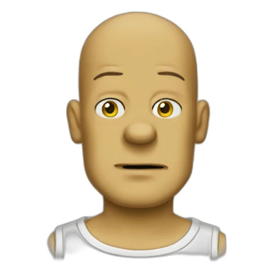 Tattooed bald man the Simpsons sticker