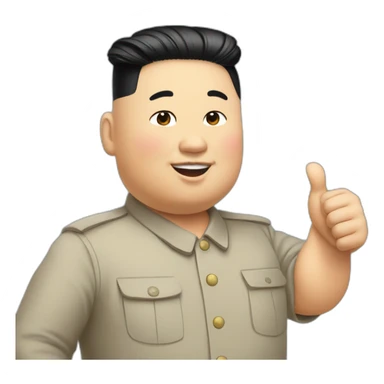 pregnant Kim jong un giving you a thumbs up sticker