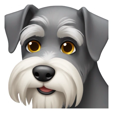 old and wise mini schnauzer sticker