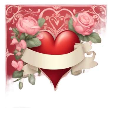 vintage valentines card sticker