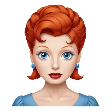 Lucille Ball with blue eyes sticker