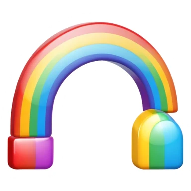 Fais moi un cœur arc-en-ciel sticker