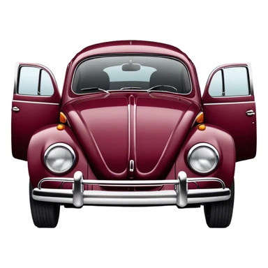 VW-beetle-vintage- burgundy sticker