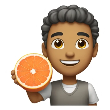 Excited grapefruit  sticker